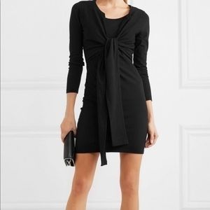 T by Alexander Wang Tie-Front Cotton Jersey Mini Dress Size S